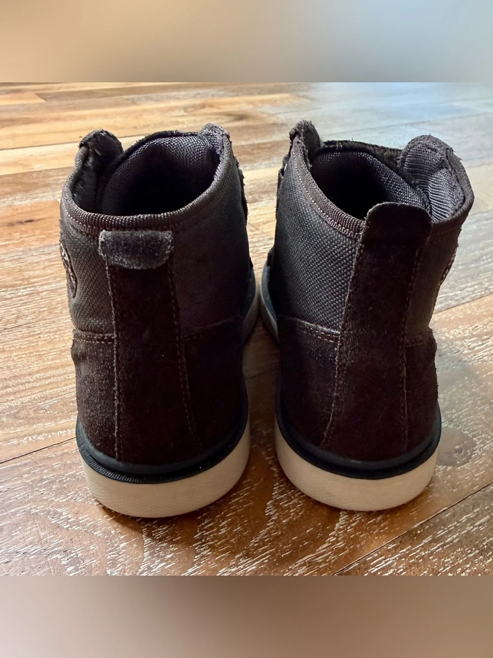 Geox Kids Brown Velcro High-Top Sneakers Shoe Boots Size 35 EU / 3.5 Y US